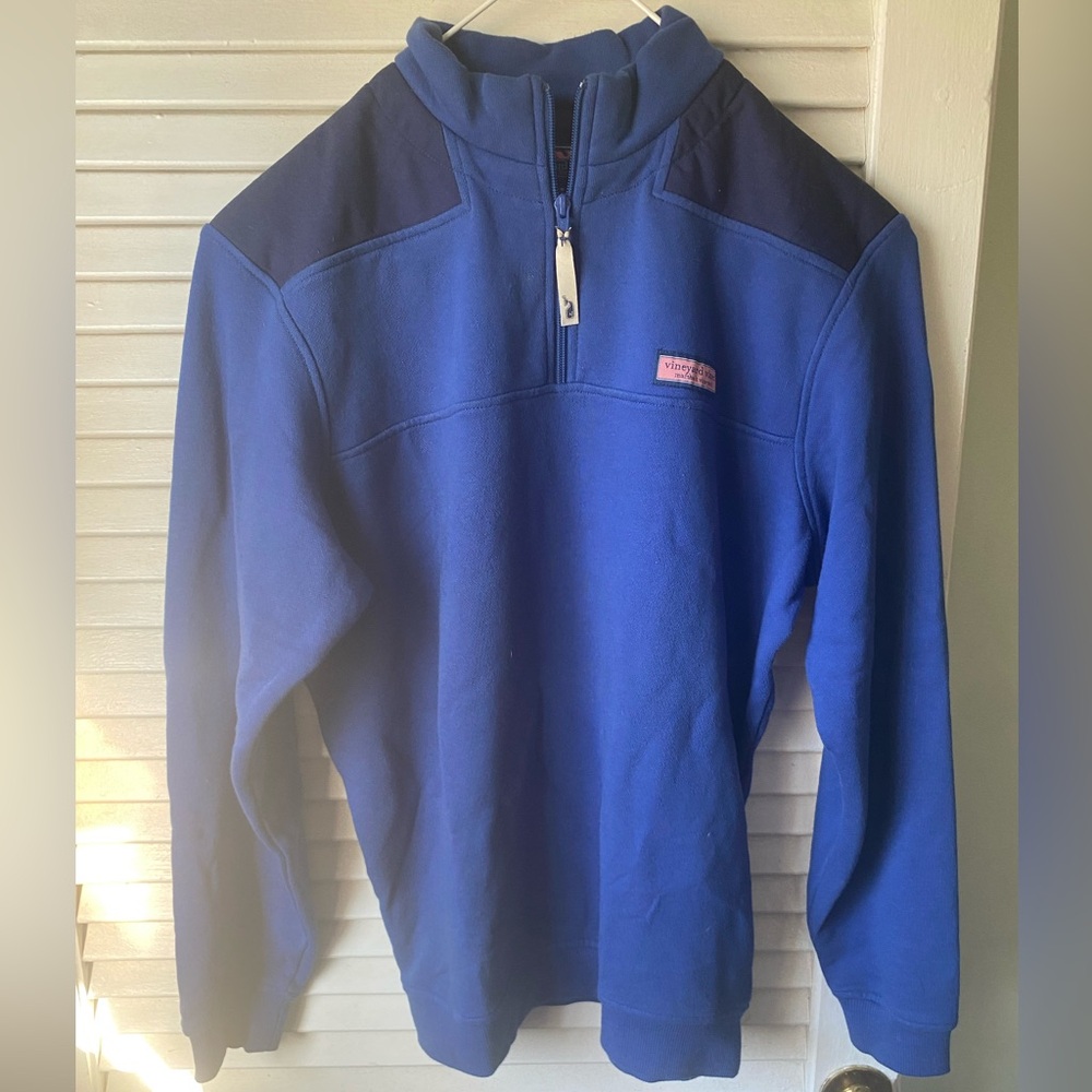 Men’s Small Blue 1/4 zip Vinyard Vines Sweatshirt